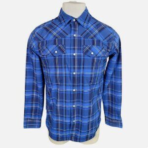 $129! NEW Men's Stio Eddy Shirt - Blue Plaid - Small